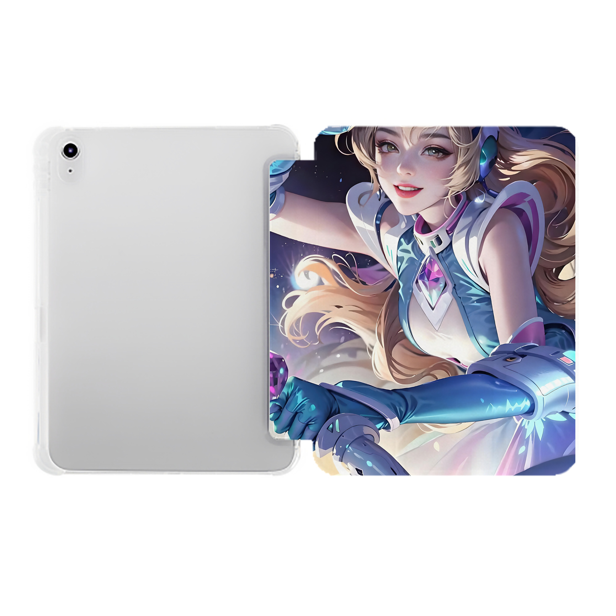 （画像用） リーグ・オブ・レジェンド League of Legends LOL IPad ケース ペン収納付き 三つ折りスタンド PUレザー×シリコン 対応機種9.5/10.5/10.9インチ